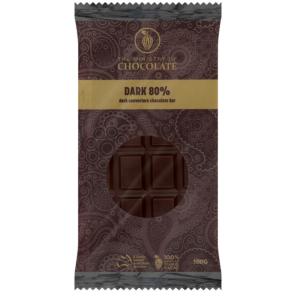 Dark 80% - 100g Chocolate Bar VEGAN FRIENDLY