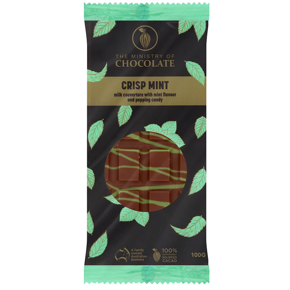 Crisp Mint - 100g Milk Chocolate Bar