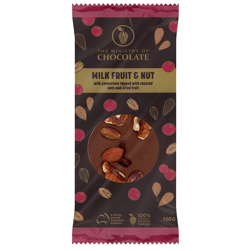 Milk Fruit & Nut - 100g Milk Chocolate Bar