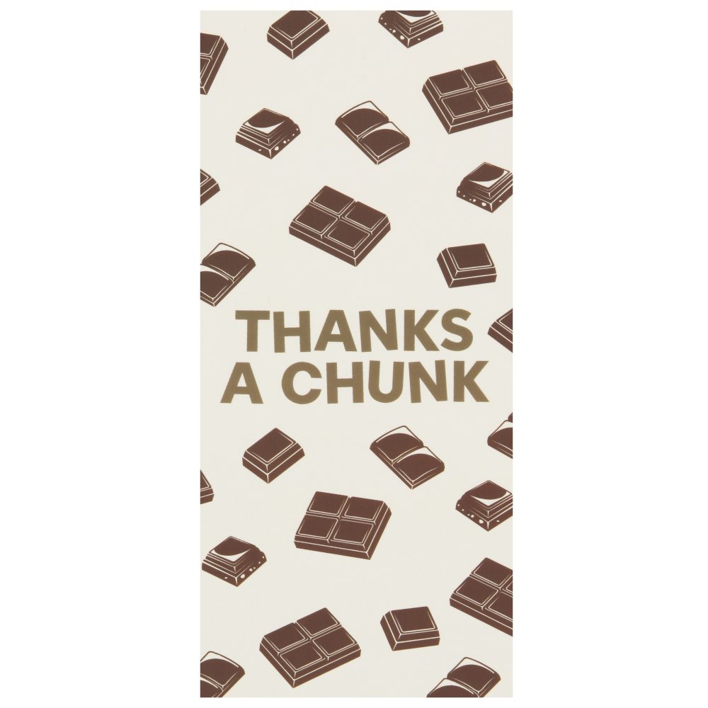 Thanks A Chunk Greeting Card Bar 100g