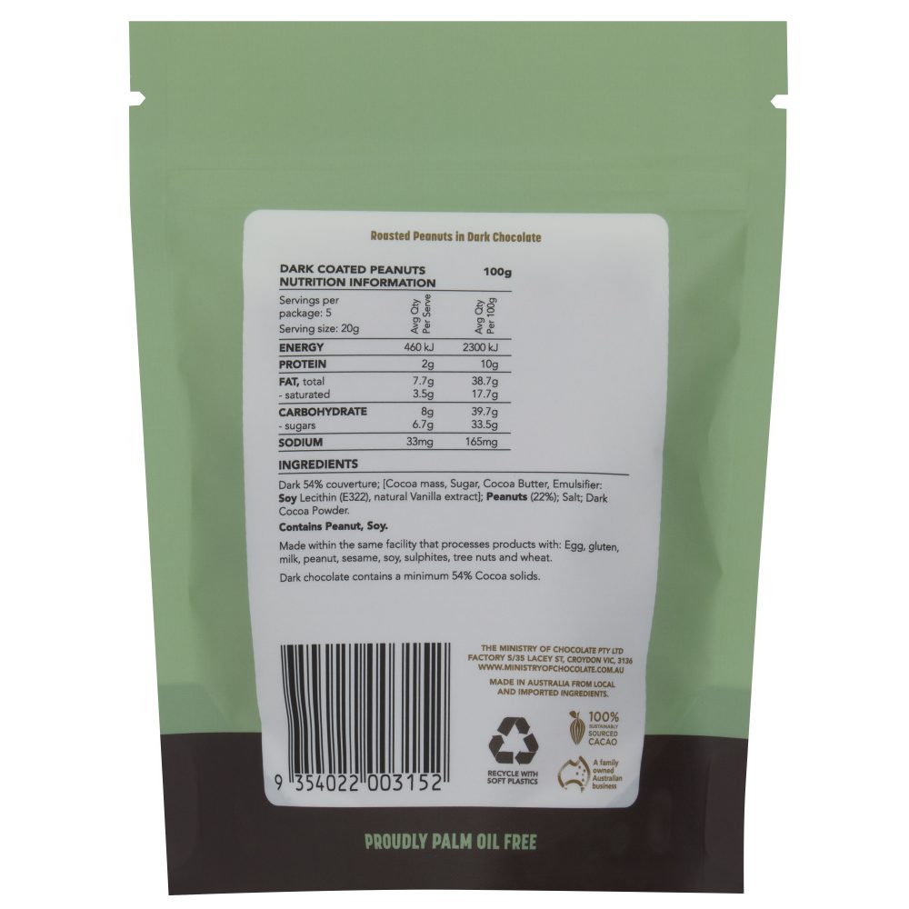 Dark Coated Peanuts 100g